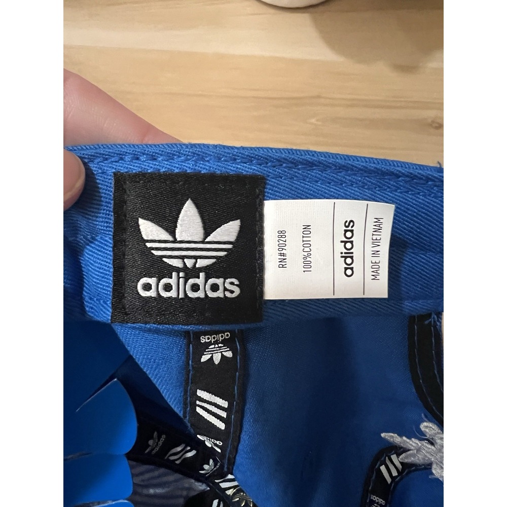 adidas Baseball Cap Youth Blue‎ 100% Cotton Relaxed Fit Adjustable Strapback Hat - Picture 9 of 9